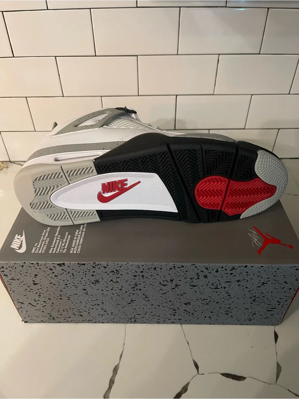 Men’s Retro 4 White Cement Size 12 Without Box.